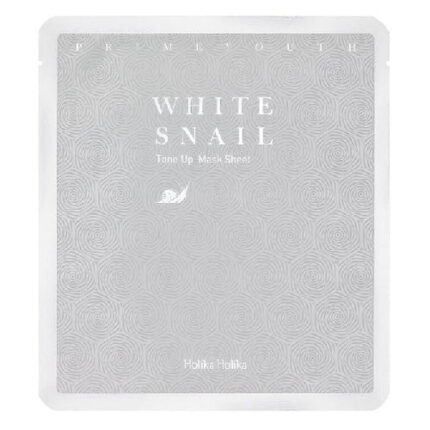 HOLIKA HOLIKA Омолаживающая маска для лица в листе Prime Youth White Snail Tone-up Mask Sheet 30г