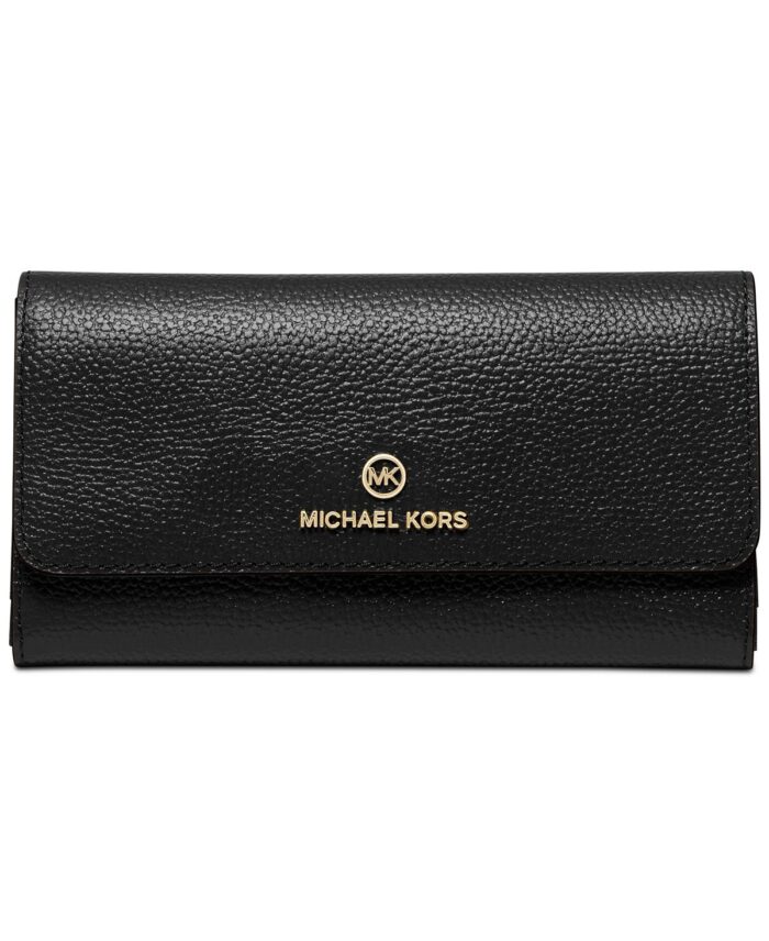 Большой бумажник trifold с подвеской jet set charm Michael Kors, черный