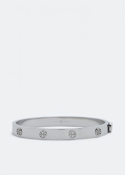 Браслет TORY BURCH Miller stud hinge bracelet, серебряный