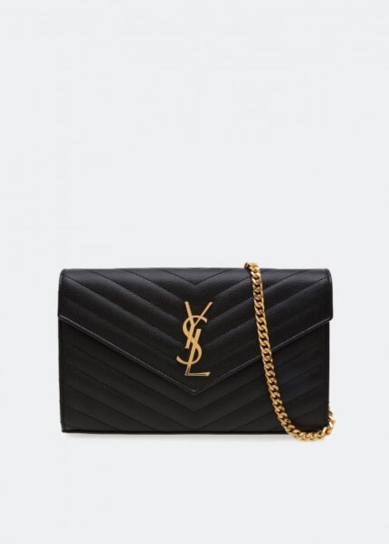 Кошелек SAINT LAURENT Monogram chain wallet, черный