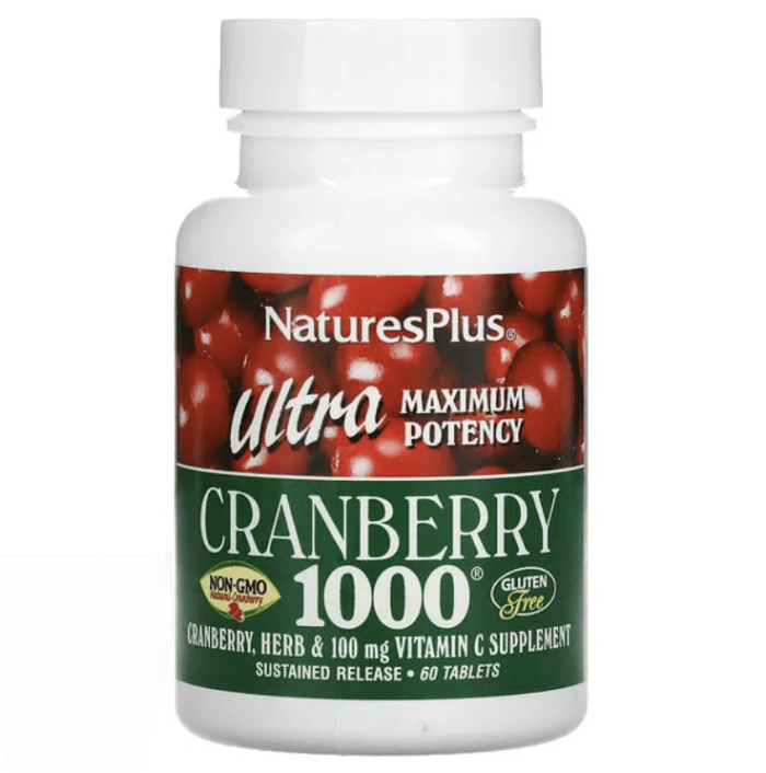 Клюква Ultra Cranberry 1000, 60 таблеток, NaturesPlus