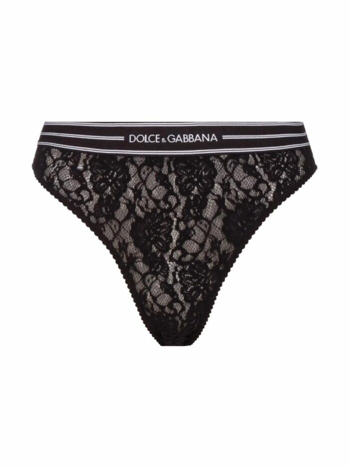 Кружевные трусы с логотипом Dolce&Gabbana