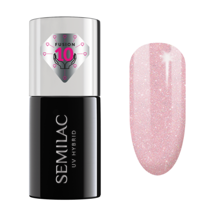 Semilac Extend Care 5w1 гибридный лак для ногтей, 806 Glitter Delicate Pink