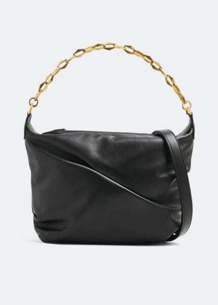 Сумка-хобо JIMMY CHOO Diamond Soft small hobo bag, белый