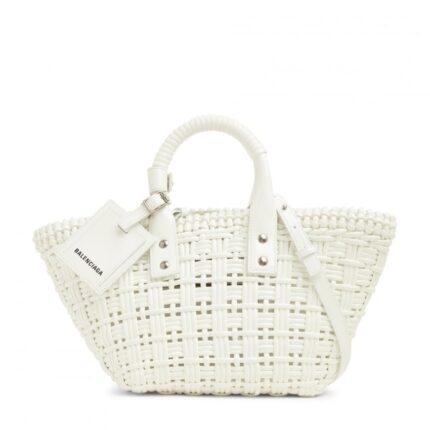 Сумка-тоут BALENCIAGA Bistro Basket XS bag, белый