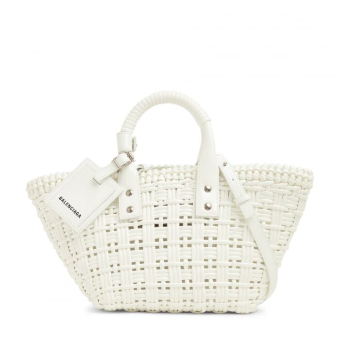 Сумка-тоут BALENCIAGA Bistro Basket XS bag, белый