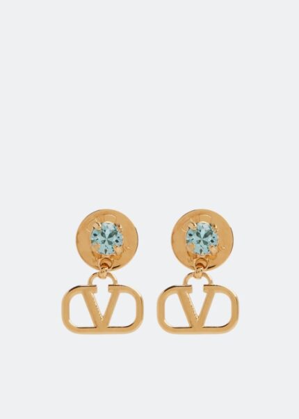 Серьги VALENTINO GARAVANI VLogo Signature crystal earrings, золотой