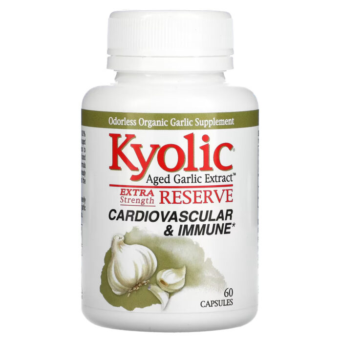 Kyolic, Aged Garlic Extract, повышенная сила действия, 60 капсул