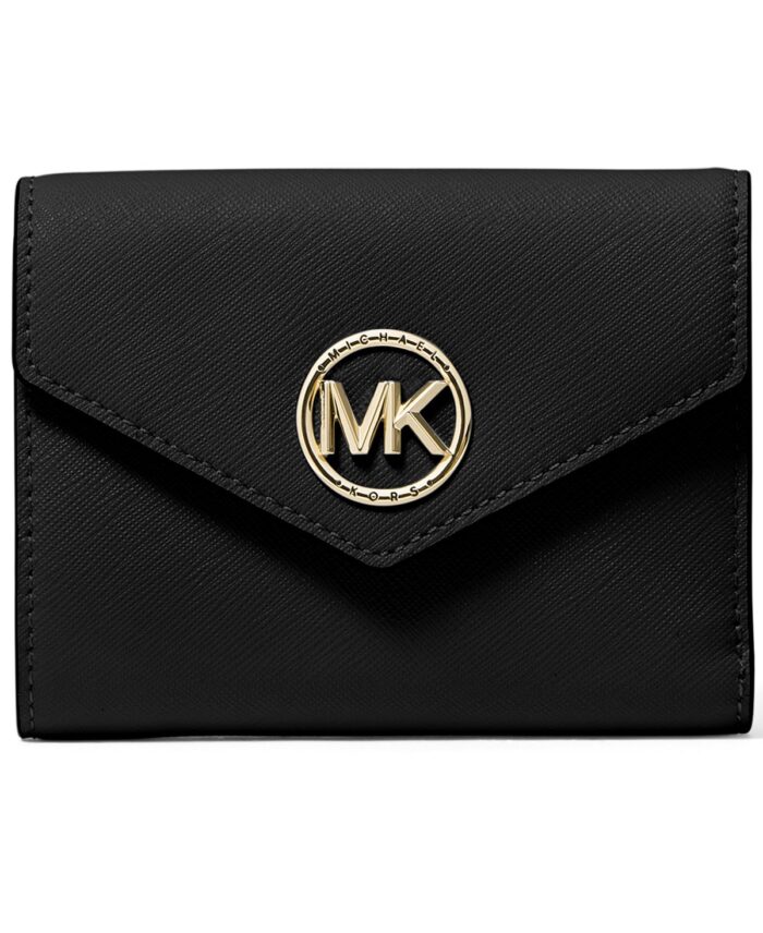 Кожаный кошелек greenwich с конвертом trifold Michael Kors, мульти