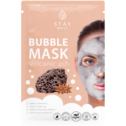 Stay Well Bubble Mask Volcanic Ash очищающая маска для лица, 1 шт.