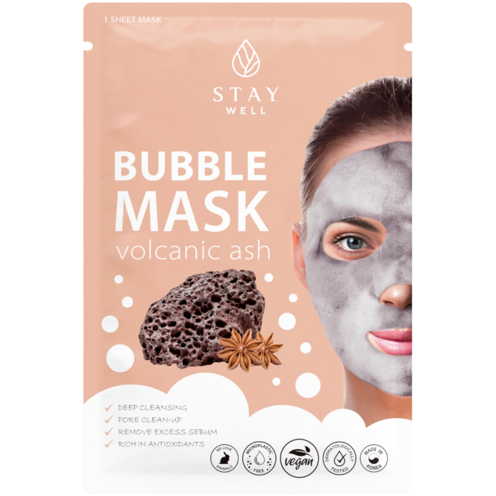 Stay Well Bubble Mask Volcanic Ash очищающая маска для лица, 1 шт.