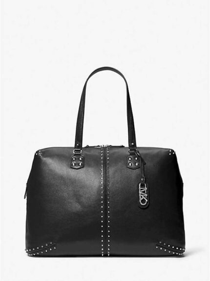 Сумка Michael Michael Kors Astor Large Studded Leather Shoulder, черный