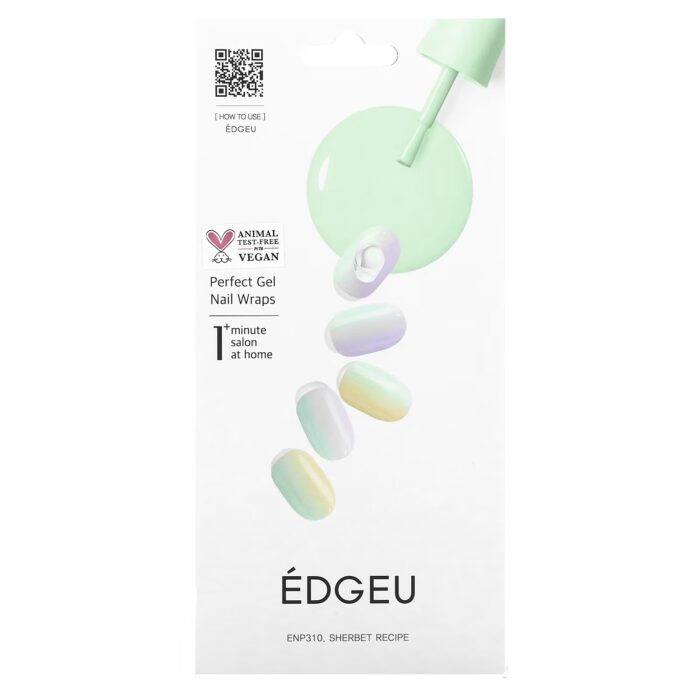 Уход за ногтями рук Edgeu Perfect Gel Nail Wraps ENP310 Sherbert-Recipe, набор из 16 шт.