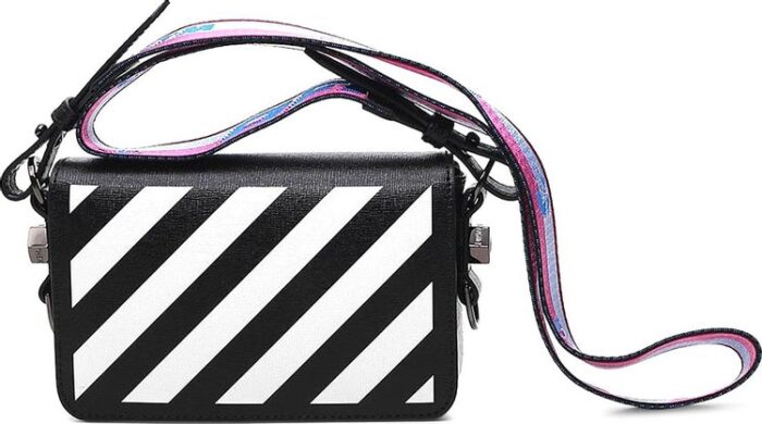 Сумка Off-White Diag Mini Flap Shoulder Bag Black/White, черный