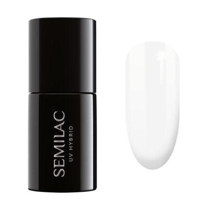 Semilac UV Hybrid гибридный лак для ногтей, 001 Strong White