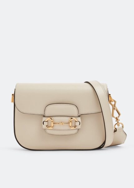 Сумка GUCCI Horsebit 1955 mini bag, белый