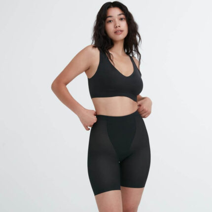 Трусы с кружевом Uniqlo High Waist Triangle, светло-розовый