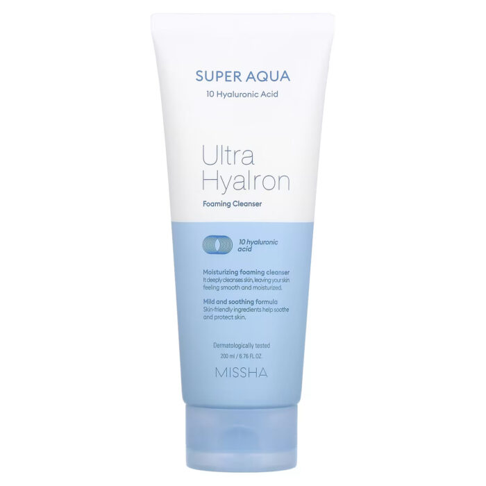 Очищающая пенка Missha Super Aqua Ultra Hyalon, 200 мл