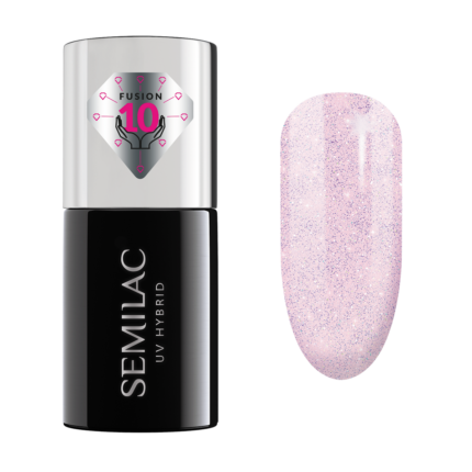 Semilac Extend Care 5w1 гибридный лак для ногтей, 805 Glitter Dirty Rose