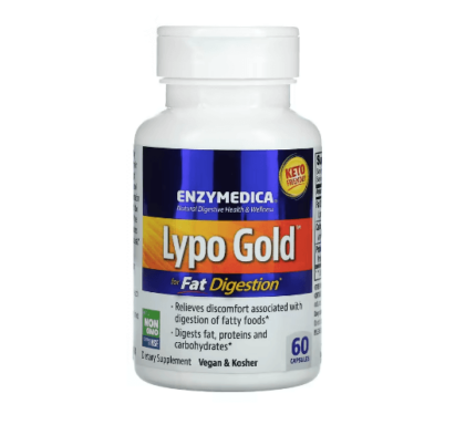 Ферменты для усвоения жиров 120 капсул Lypo Gold Enzymedica