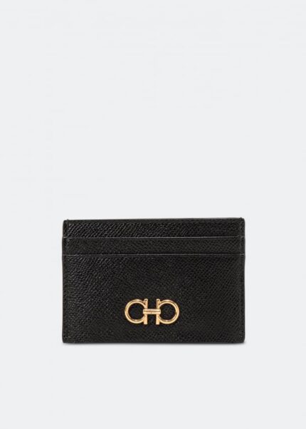 Картхолдер FERRAGAMO The Gancini card holder, черный