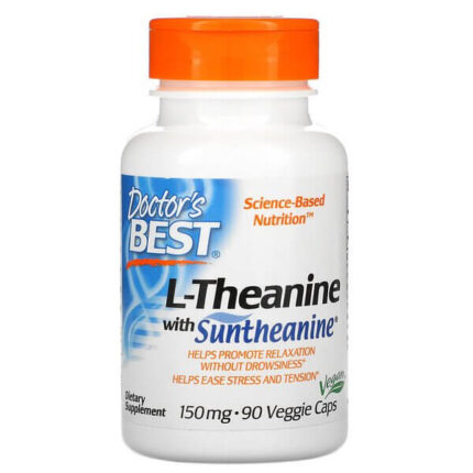 L-теанин с Suntheanine, Doctor&apos;s Best, 150 мг, 90 растительных капсул