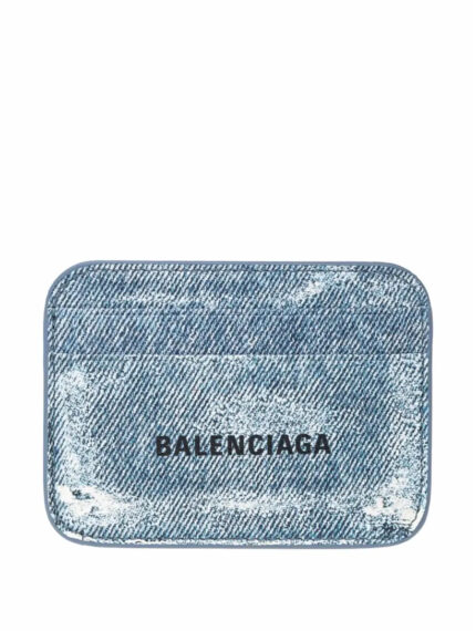 Кожаная визитница с логотипом Balenciaga