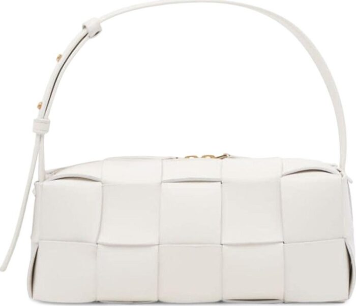 Сумка Bottega Veneta Cassette Brick White/Gold, белый