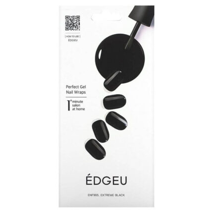 Гелевые полоски Edgeu для ногтей Perfect ENA212 Black Sugar Bonbon Chocolat, набор из 16 полосок