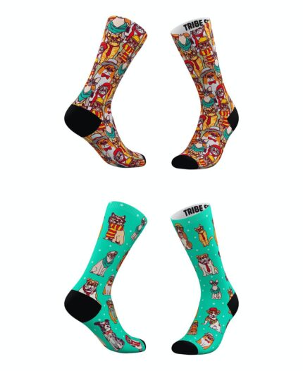 Мужские и женские носки-хипстеры для собак, набор из 2 шт. Tribe Socks