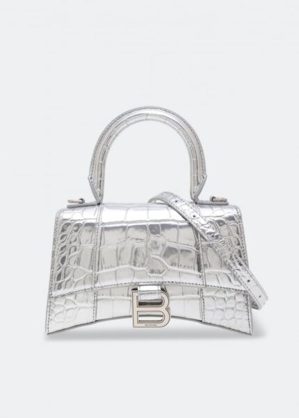 Сумка BALENCIAGA Hourglass S top-handle bag, черный