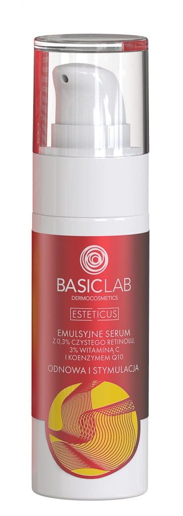 Basiclab Retinol 0,3%, Witamina C i Koenzym Q10 3% сыворотка для лица, 30 ml