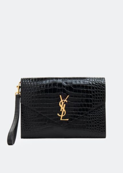 Сумка SAINT LAURENT Cassandre flap pouch, черный