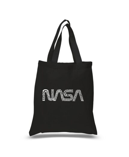 Nasa Worm — маленькая сумка-тоут Word Art LA Pop Art, черный