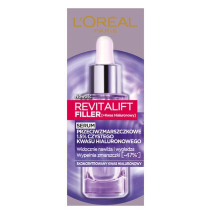 L&apos;Oreal Paris Revitalift Filler Сыворотка против морщин для лица с 1,5% чистой гиалуроновой кислотой 30мл