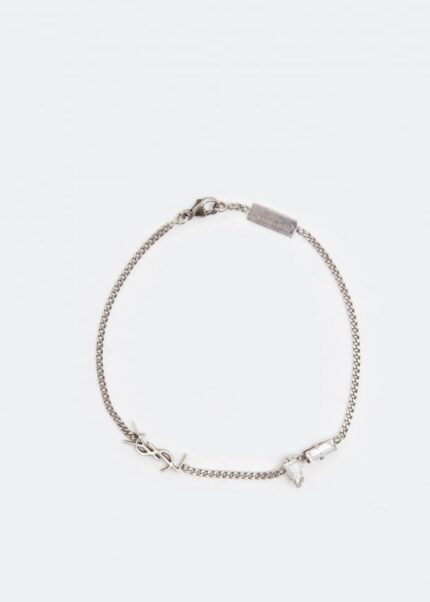 Браслет SAINT LAURENT Opyum charm bracelet, серебряный