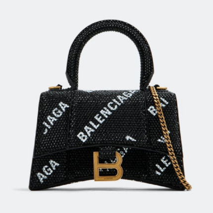 Сумка BALENCIAGA Hourglass flat pouch, бежевый