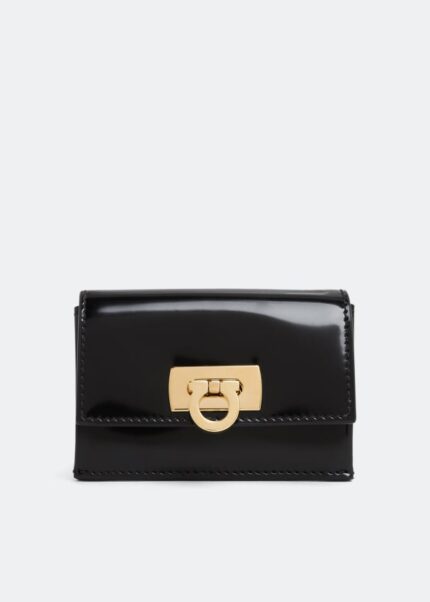 Картхолдер FERRAGAMO The Gancini card holder, черный