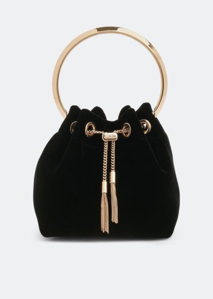 Сумка JIMMY CHOO Bon Bon bucket bag, черный