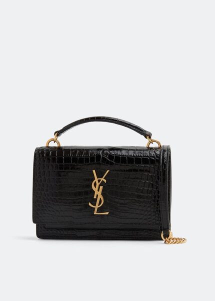 Сумка кросс-боди SAINT LAURENT Sunset chain wallet bag, черный