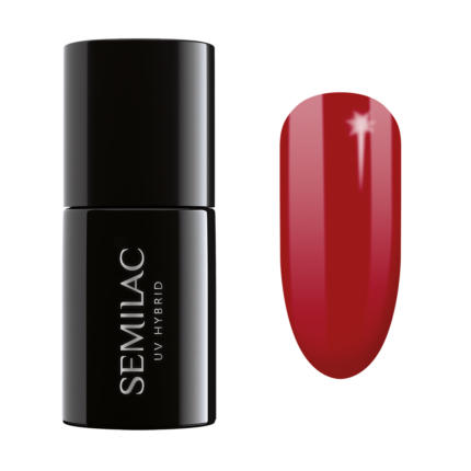 Semilac UV Hybrid гибридный лак для ногтей, 027 Intense Red