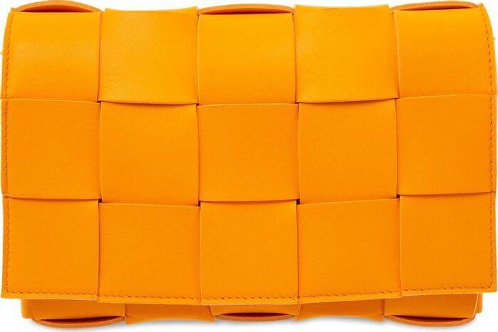 Сумка Bottega Veneta Small Cassette Bag Tangerine/Gold, оранжевый