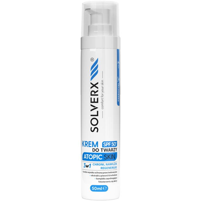 Solverx Atopic Skin крем для лица SPF50+, 50 мл