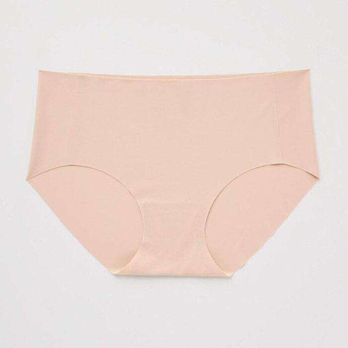 Бесшовные трусы Uniqlo AIRism Ordinary Waist Triangle, бежевый