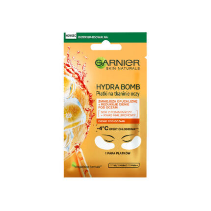 Garnier Moisture+ Fresh Look Eye Tissue Mask активизирующие подушечки для глаз с апельсиновым соком и гиалуроновой кислотой 6г