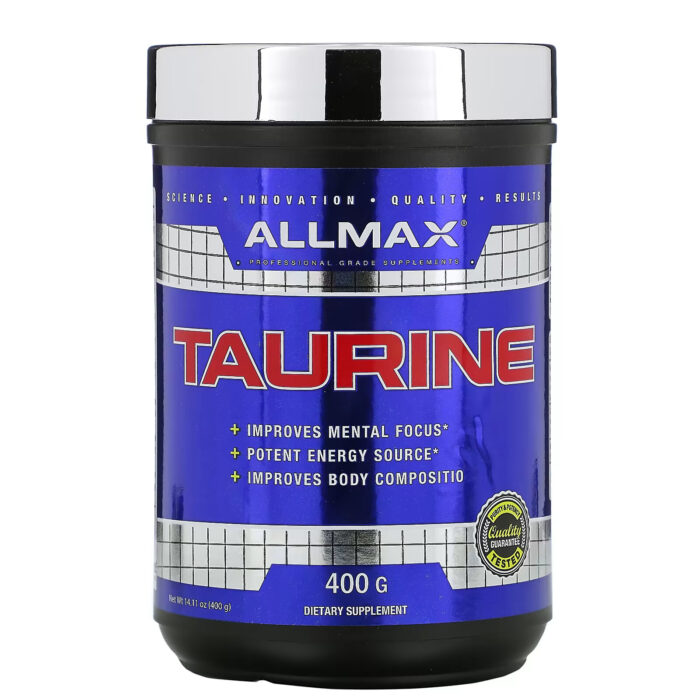 ALLMAX, Таурин, без добавок, веганский продукт без глютена, 3000 мг, 400 г (14,11 унций)