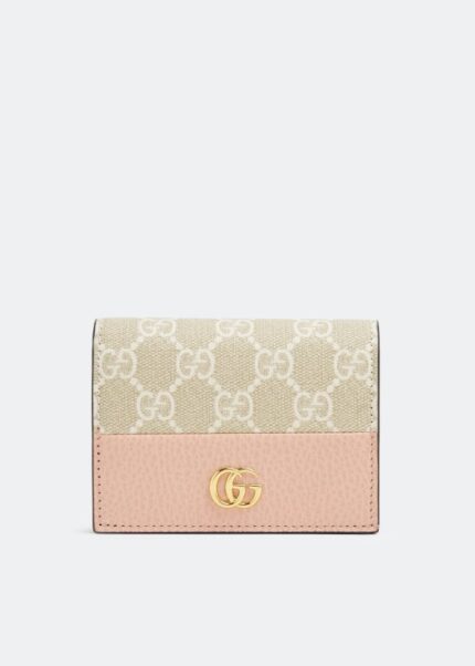 Кошелек GUCCI GG Marmont card case wallet, розовый