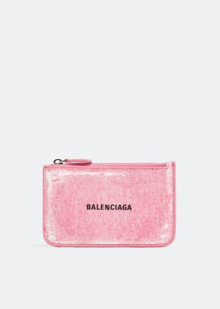 Картхолдер BALENCIAGA Long cash coin & cardholder, розовый