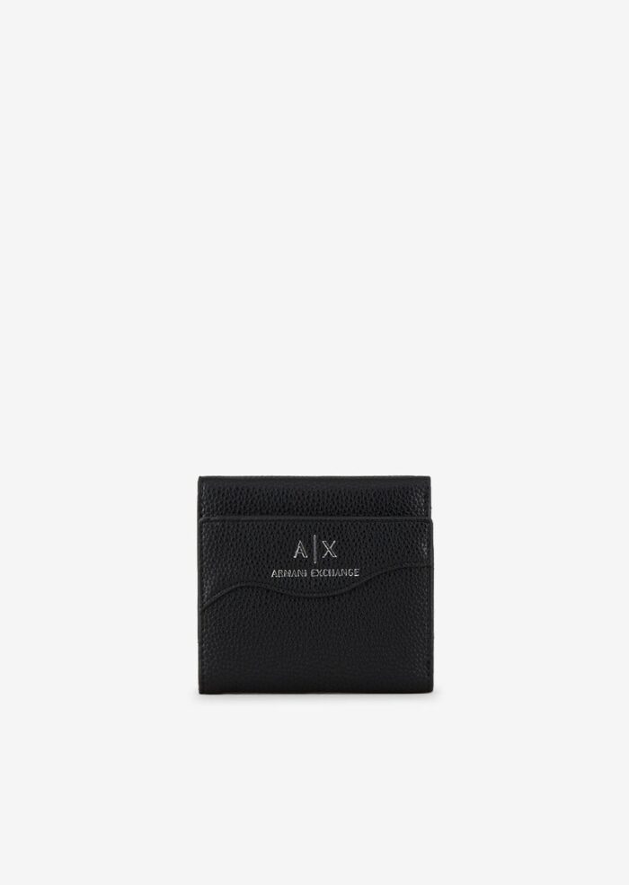 Мини-кошелек континентальный Armani Exchange, черный