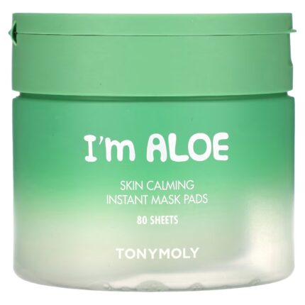 Успокаивающие салфетки Tony Moly I&apos;m Aloe с мгновенной косметической маской для кожи, 80 листов